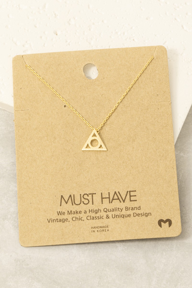 Circle Triangle Pendant Necklace