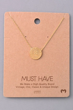 Be Brave Coin Pendant Necklace