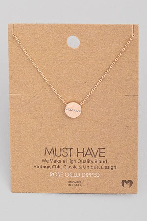 Elegant Jewel Coin Pendant Necklace.