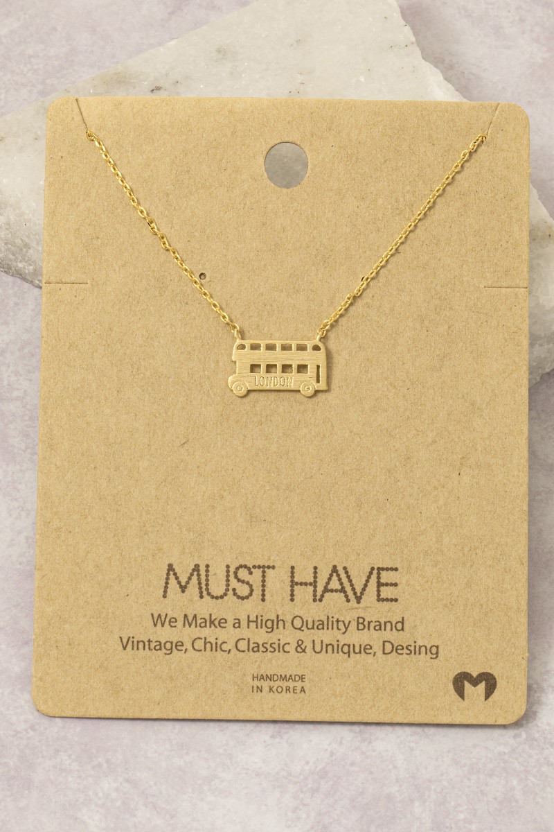 London Double-Decker Bus Necklace