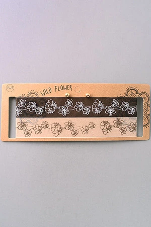 See Through Floral Choker Set.