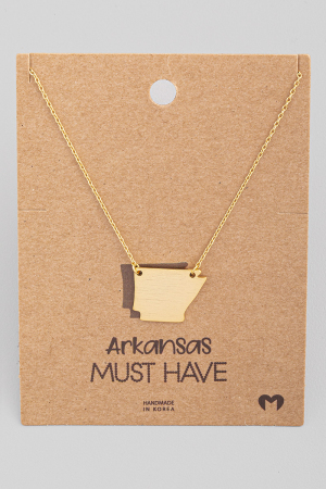 Arkansas State Pendant Necklace