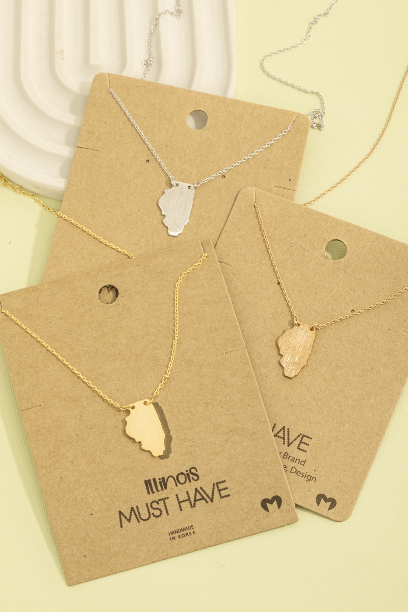 Illinois State Pendant Necklace