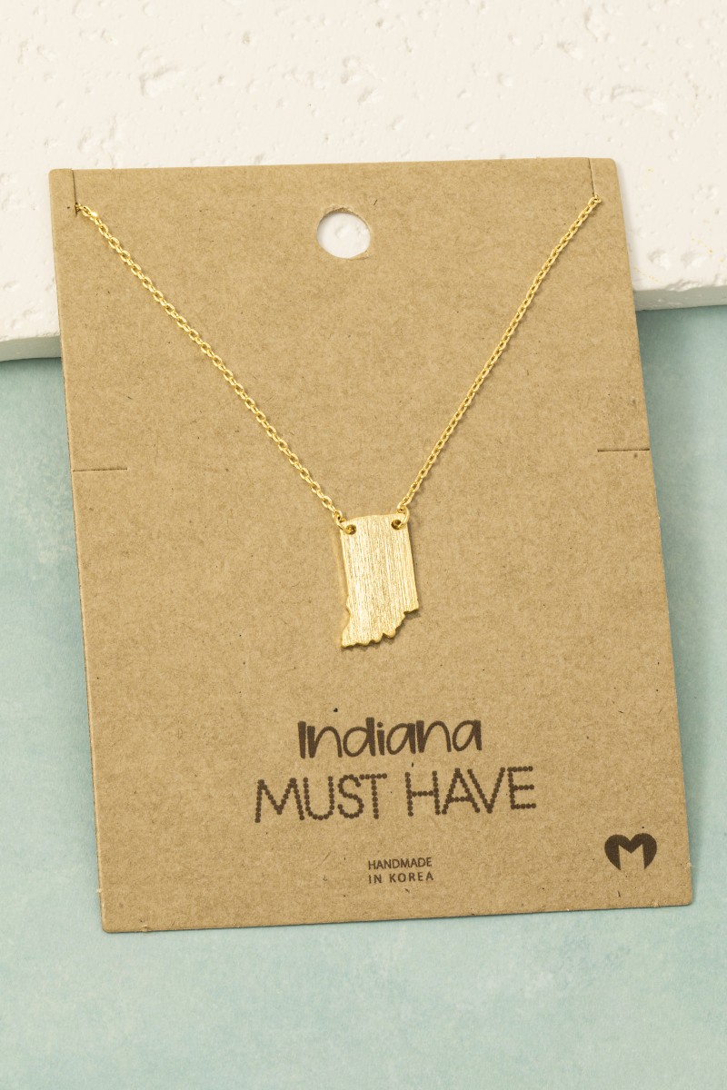 Indiana State Pendant Necklace