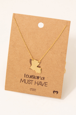 Louisiana State Pendant Necklace