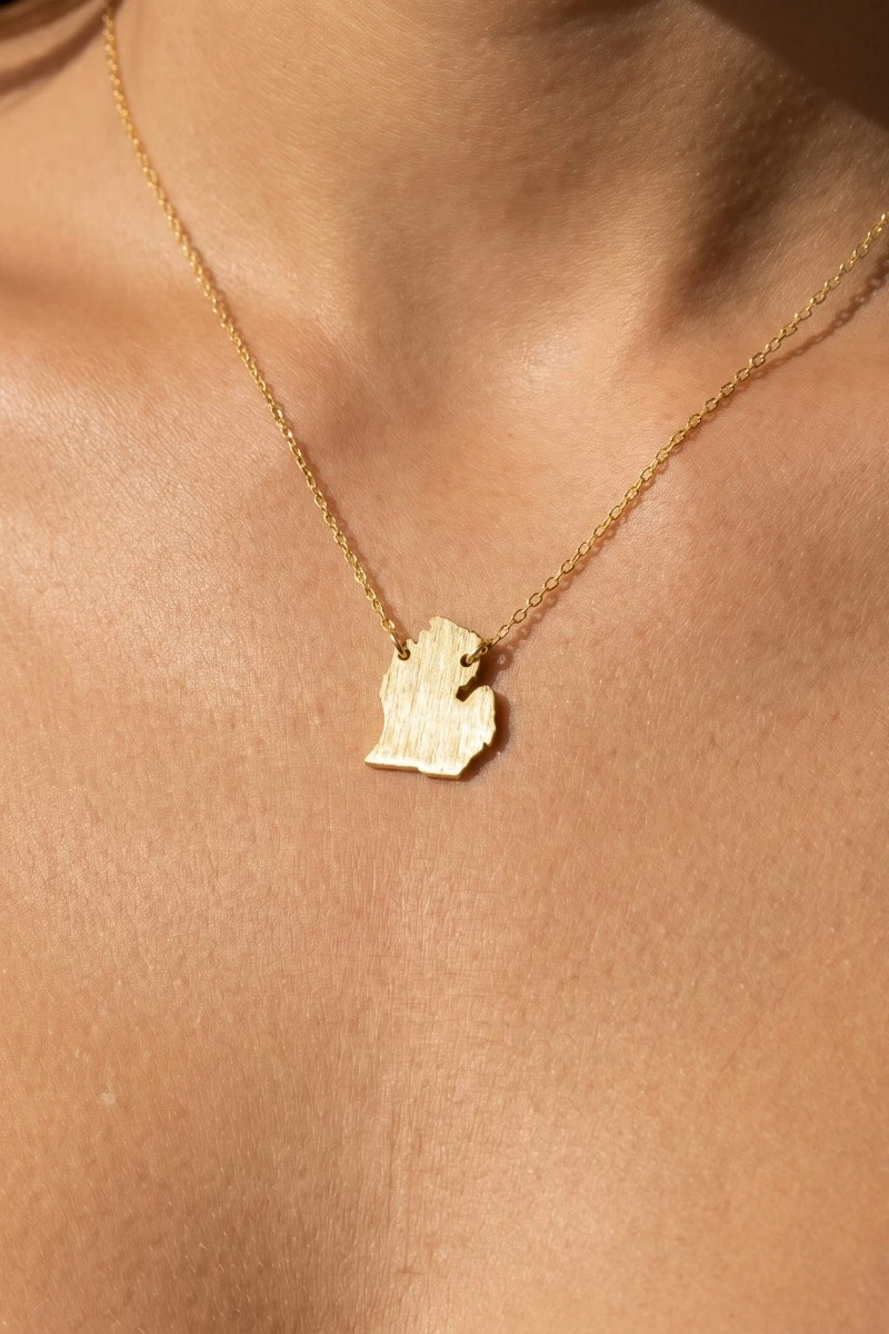 Michigan State Pendant Necklace