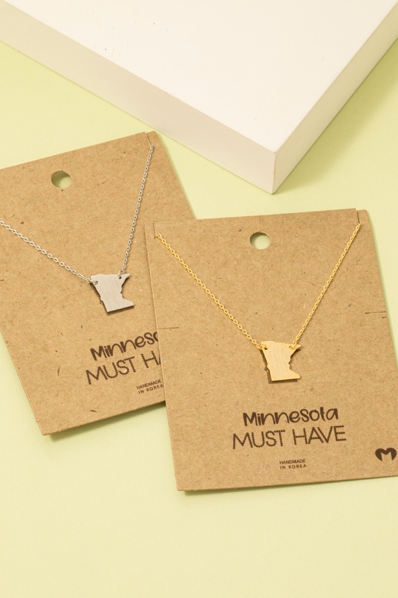 Minnesota State Pendant Necklace