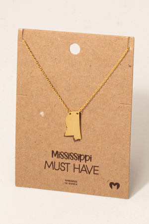 Mississippi Pendant Necklace