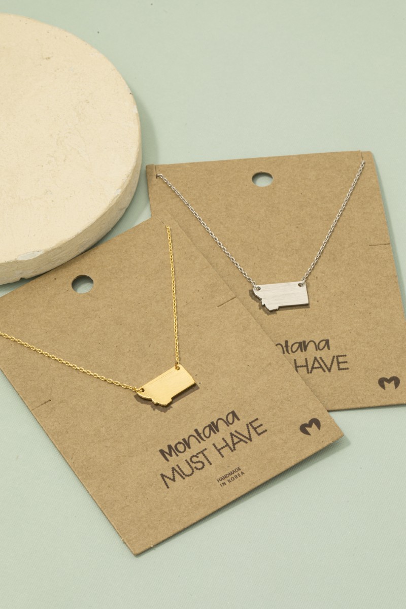 Montana State Pendant Necklace