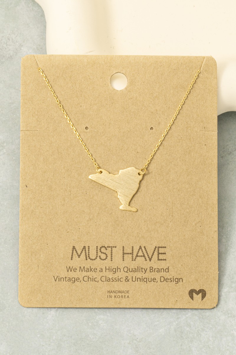 New York State Pendant Necklace