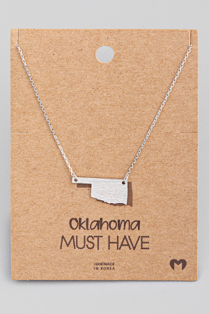 Oklahoma State Pendant Necklace