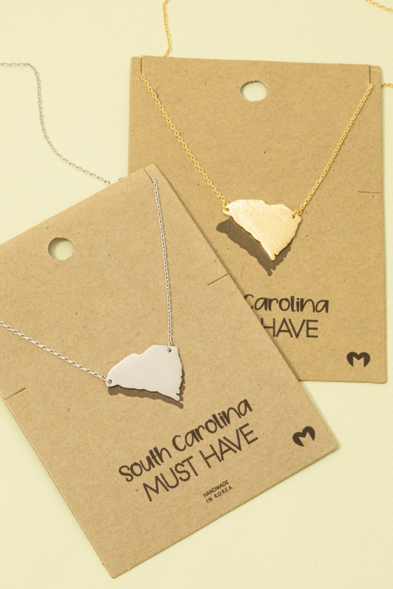 South Carolina State Pendant Necklace