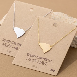 South Carolina State Pendant Necklace