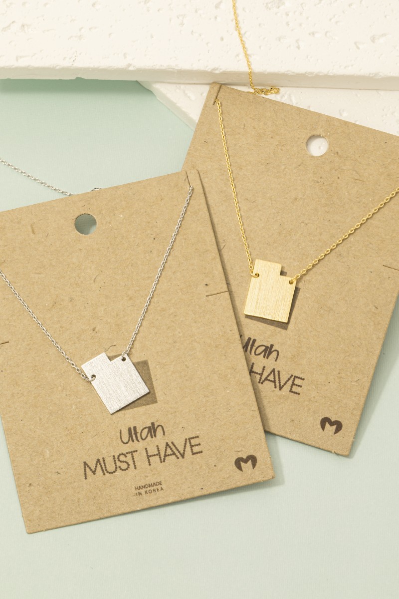 Utah State Pendant Necklace