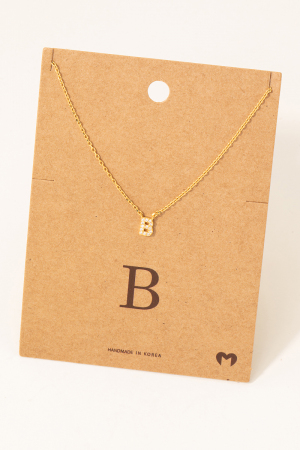 Mini Initial B Necklace