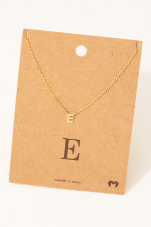 Mini Initial E Necklace