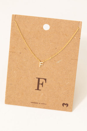 Mini Initial F Necklace