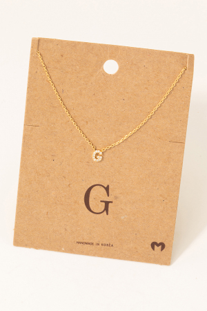 Mini Initial G Necklace