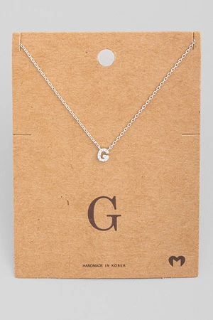 Mini Initial G Necklace