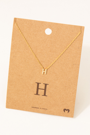 Mini Initial H Necklace