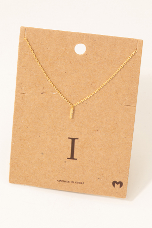 Mini Initial I Necklace