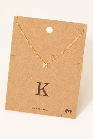 Mini Initial K Necklace