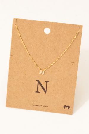 Mini Initial N Necklace