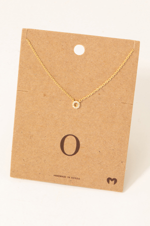 Mini Initial O Necklace