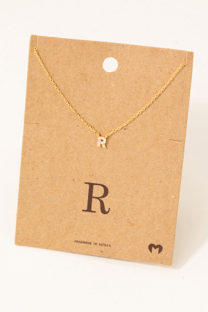 Mini Initial R Necklace