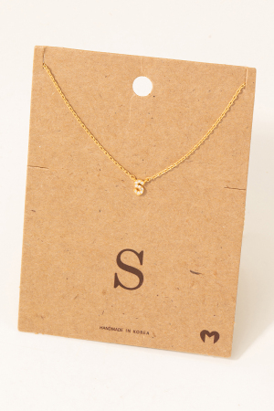 Mini Initial S Necklace