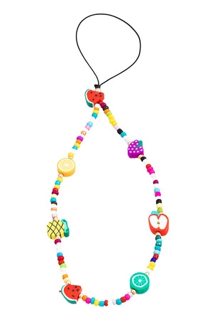 Assorted Bead Fruit Charm Phone Strap