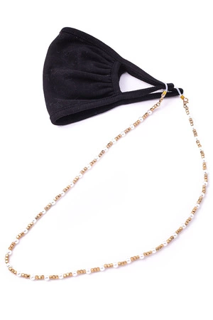 Beaded Chain Link Mask Necklace