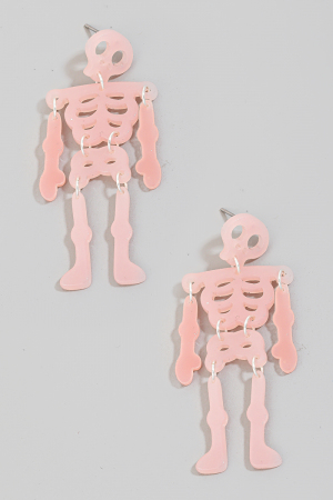 Resin Skeleton Halloween Earrings