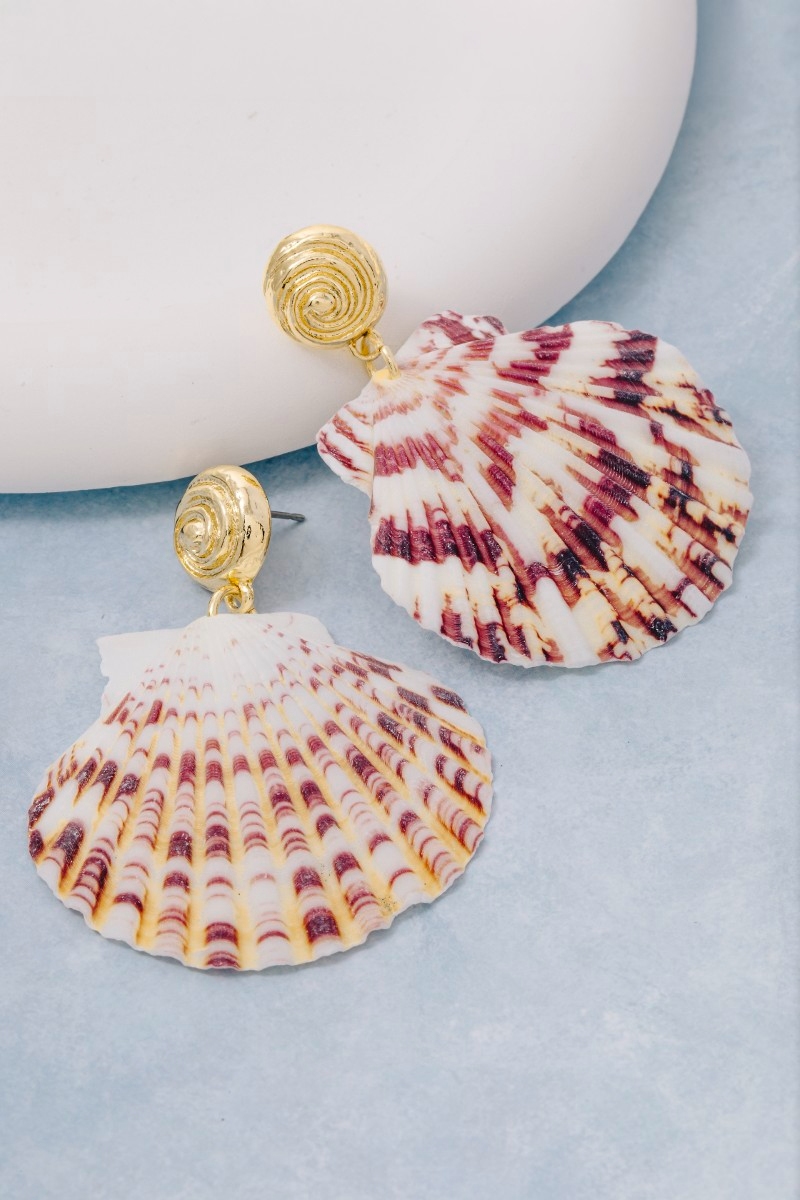 Sealife Shell Drop Earrings
