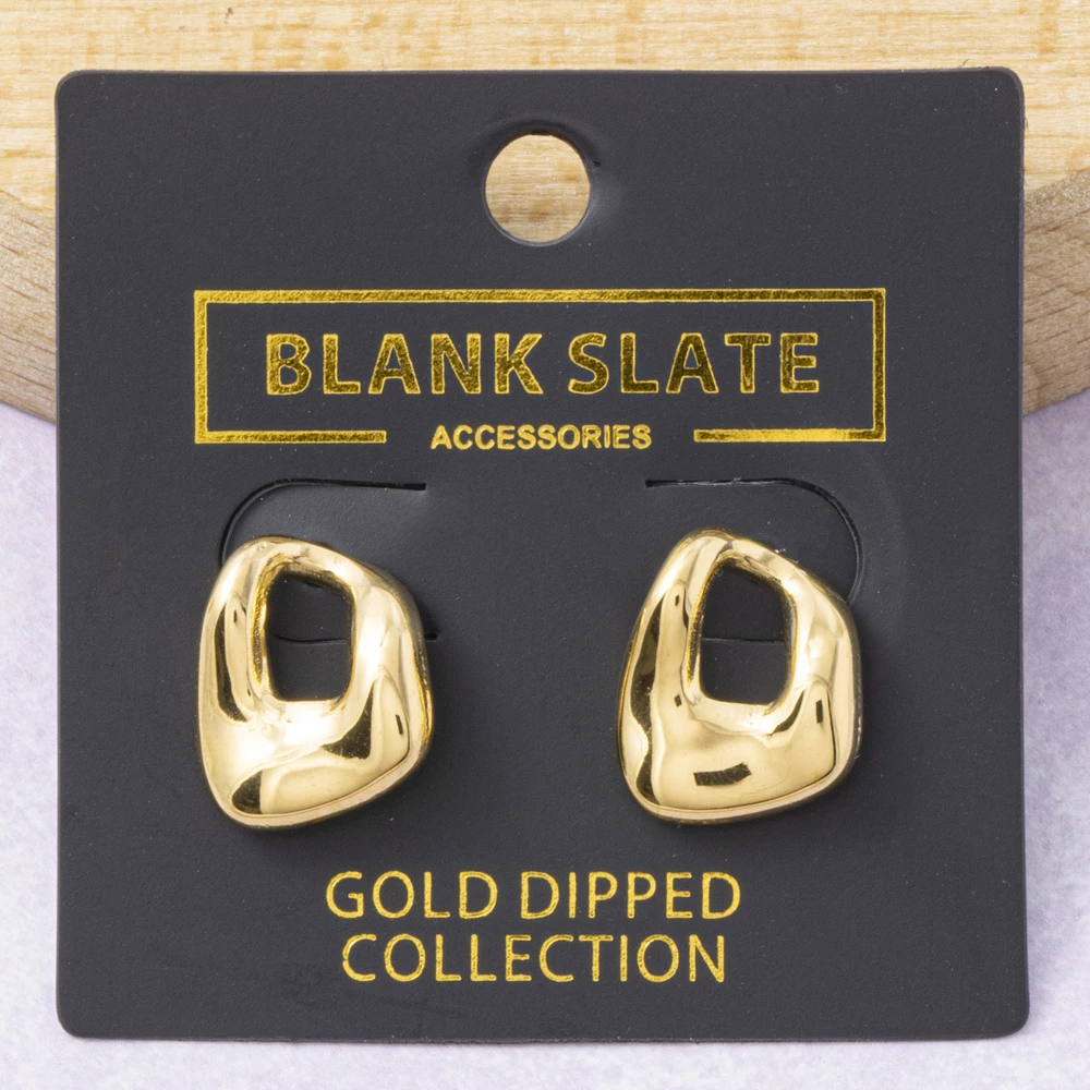 Gold Dipped Chunky Open Link Earrings