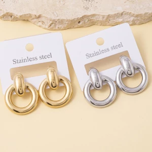 Stainless Steel Classic Door Knocker Earrings