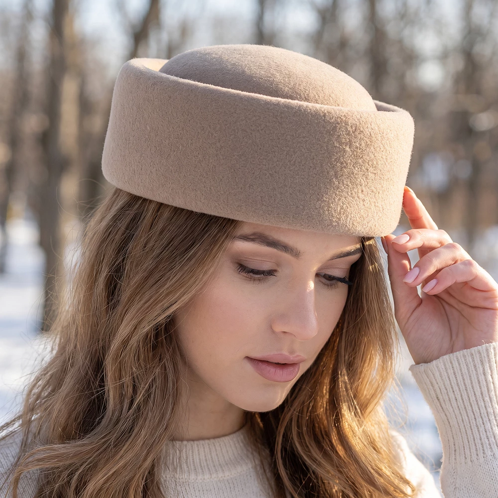 Classic Wool Felt Pillbox Hat