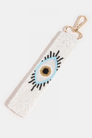 Intricate Beaded Evil Eye Keychain