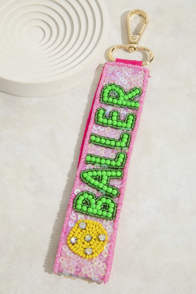 Baller Beaded Keychain