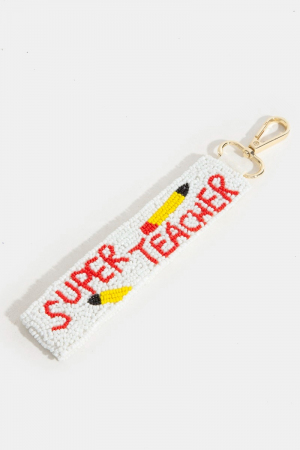Super Teacher Bag Charm Keychain