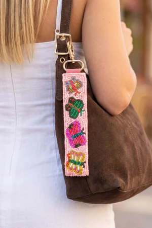 Seed Bead Insect Garden Wristlet Keychain