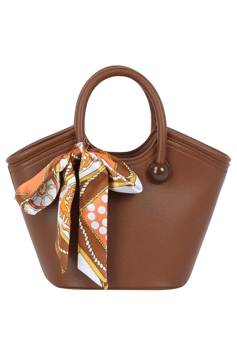 Scarf Round Top Handle Satchel
