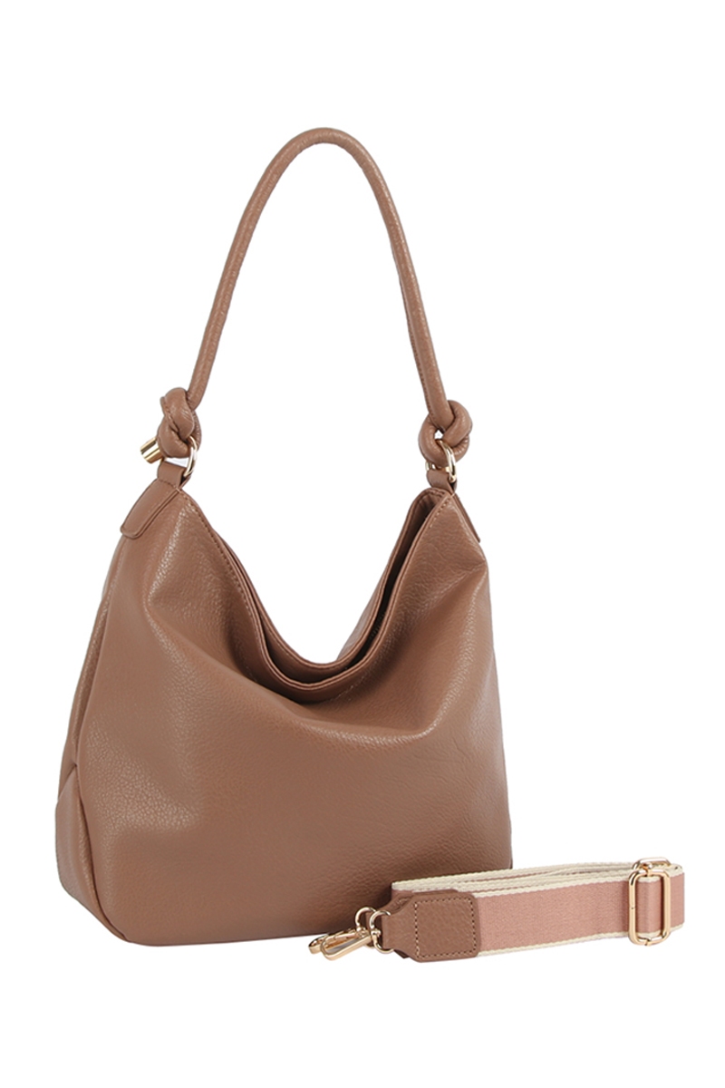 Knotted Strap Slouched Shoulder Bag