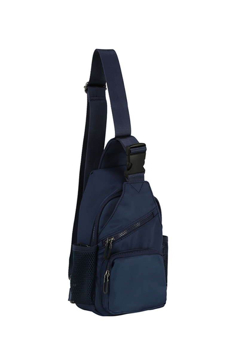 Multi Pocket Nylon Sling Crossbody Bag