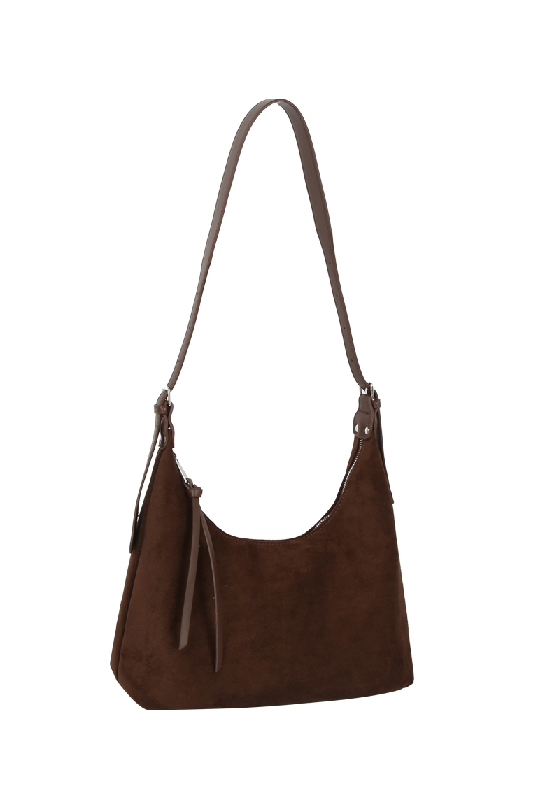 Faux Suede Shoulder Bag