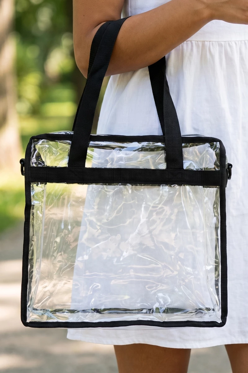 Clear Transparent Stadium Tote Bag