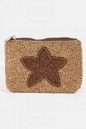 Seed Beaded Star Coin Purse