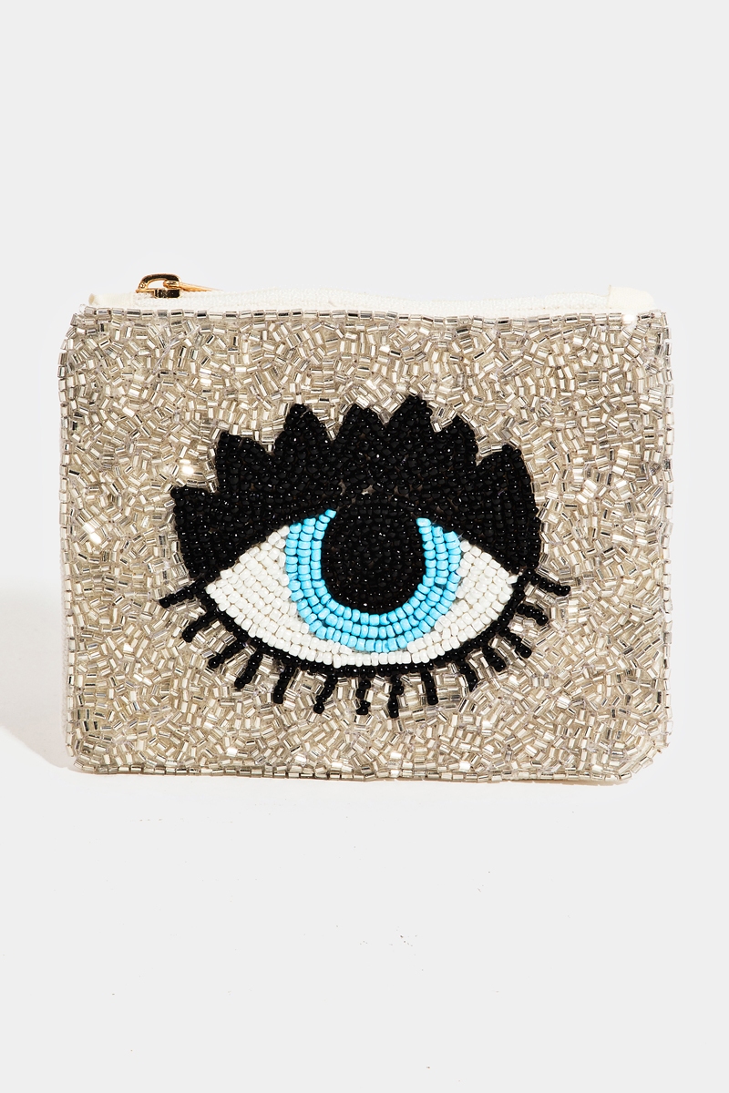 Beaded Eye Coin Purse