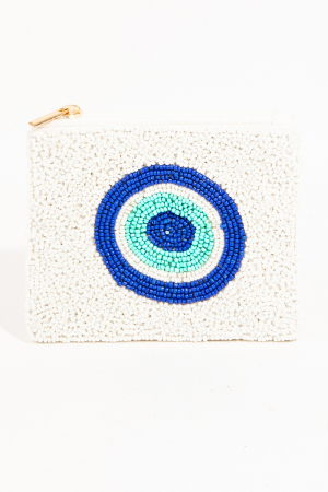 Evil Eye Ball Beaded Coin Purse