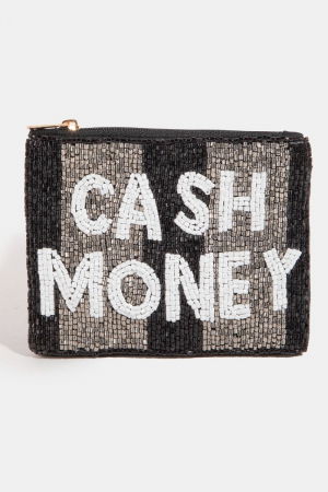 Cash Money Seed Beaded Coin Purse